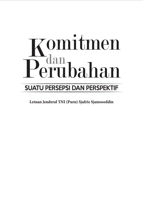 Perjalanan Panjang TNI Menuju Integritas Nasional. Dari nilai-nilai militansi hingga tunduk pada undang-undang, buku ini merangkum evolusi TNI. Landasan Sapta Marga dan Sumpah Prajurit tetap kokoh. Bermanfaat bagi generasi bangsa kita